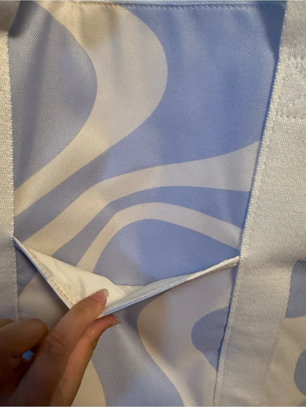 Ulta Beauty Blue & White Wave Canvas Tote